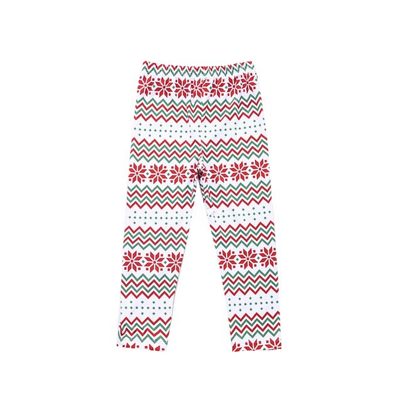 Kids Girls Legging Pants with Rainbow Wave Print