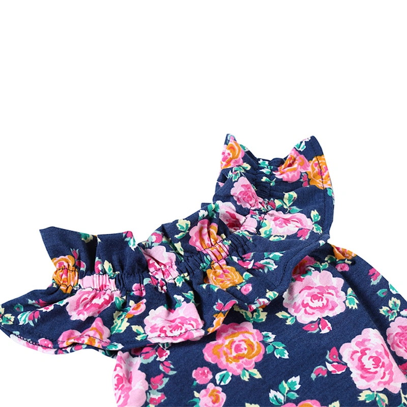 Newborn baby clothing floral baby girl rompers