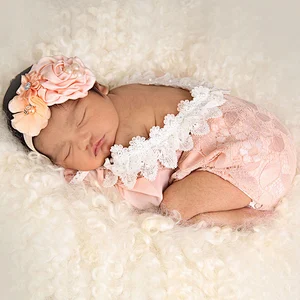 Cute newborn baby girl short sleeve rompers  jumpsuit clothes