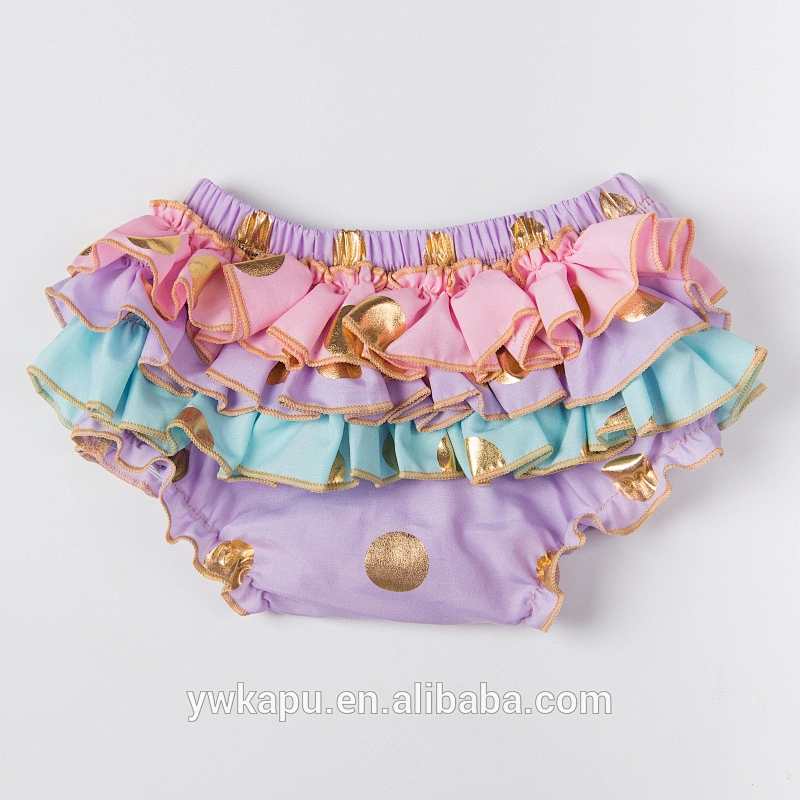 New baby ruffles satin panties newborn ruffle diaper cover bloomers for kids