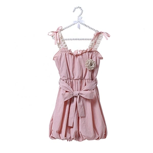 Hot Summer Baby Girls Clothing Lovely Dress Kids Flower Girls Party Wearing Bubble Dress