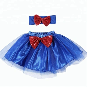 2018 handmade tutu for party custom baby tutu skirt with sequin headband