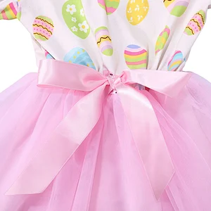 2019 Fashion design Easter day cotton rabbit bunny girls boutique dress
