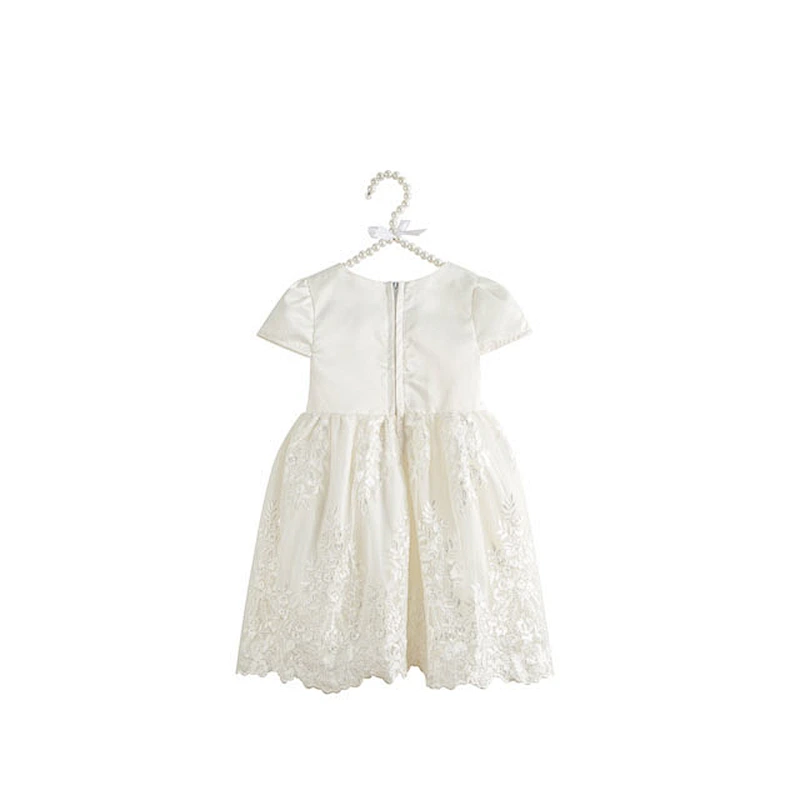Elegant  Short Sleeve Lovely Baby Girl Dress Wholesale Children's Boutique Clothing