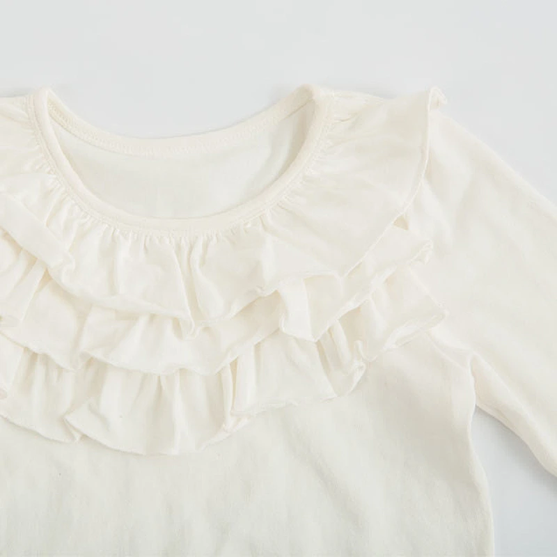 Baby Girl summer lace white shirt infant girls long sleeve cotton baby girl t-shirt