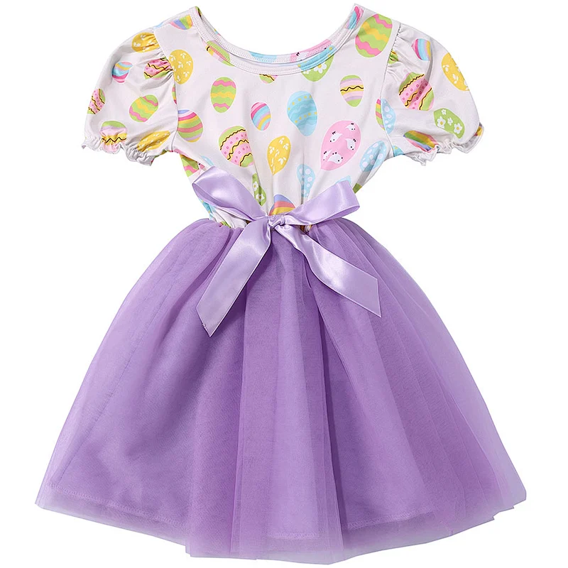 2019 Fashion design Easter day cotton rabbit bunny girls boutique dress