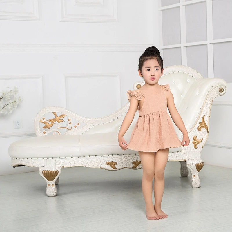 Cute and lovely fashion style high-quality cotton summer lace little princess swing set