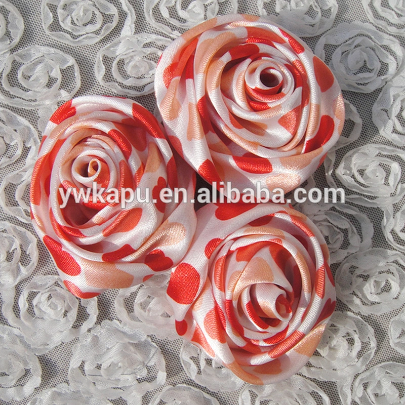 Wholesale satin silk flowers, 6cm handmade rose satin fabric satin ribbon decorative flowers & wreaths alibaba express