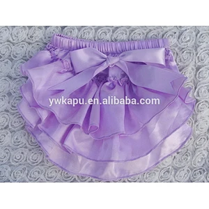 Fashional satin bloomer underwear diaper cover baby bloomers in stock for wholesale
