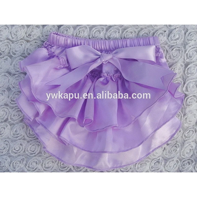 Fashional satin bloomer underwear diaper cover baby bloomers in stock for wholesale