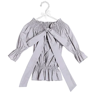 2019 Fashion Wholesale Baby Girl Summer Clothes Kid Bow Knot Smocking Children Top For Girl