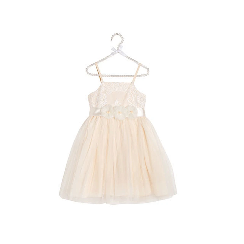 White Lace Wholesale Summer Kids Frock Dress Cute Baby Girls Birthday Party Princess Dresses