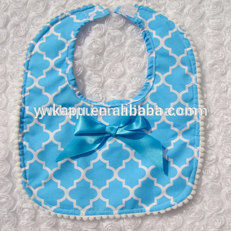 Baby fashion design woven cotton bib for babies for wholesale in stock