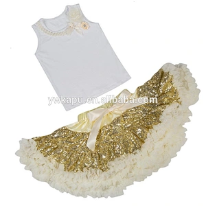 New designs baby christmas clothes, sequin pettiset kids clothing wholesale