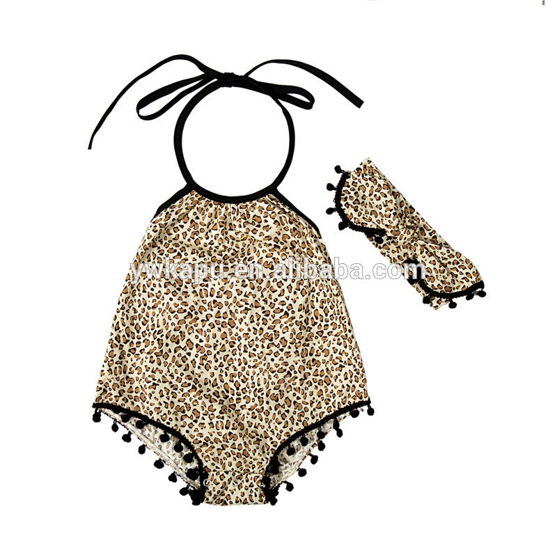 2018 New design newborn baby clothes pompom romper bubble romper with matching headband Lovely floral printed sunsuit