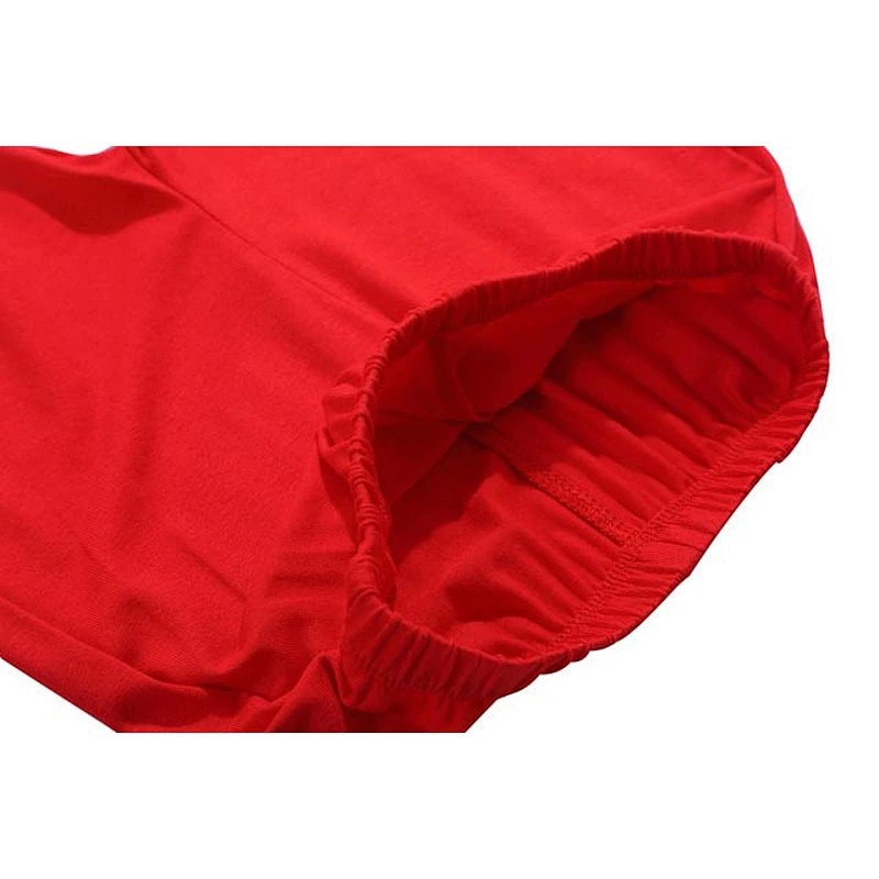 Pretty Pompoms Design Solid Red Christmas Outfits