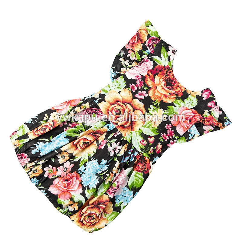 Baby clothes vintage bubble romper for baby girls of 0-4 years old Cotton print fabric from ywkapu