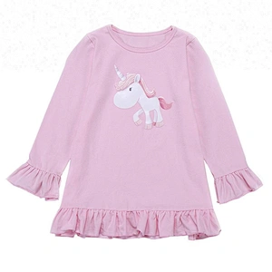 Wholesale Children Clothing Cute Baby Girl Long Sleeve T-Shirt Toddler Blank Tank top