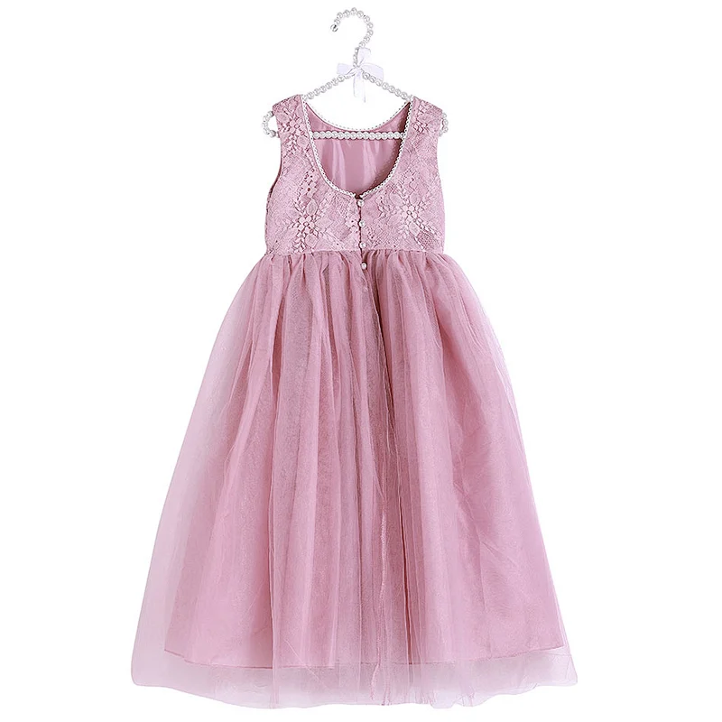 Hot sale girl clothes fashion design flower girl dress