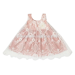 Popular summer children clothing wholesale girl lace princess fancy dress