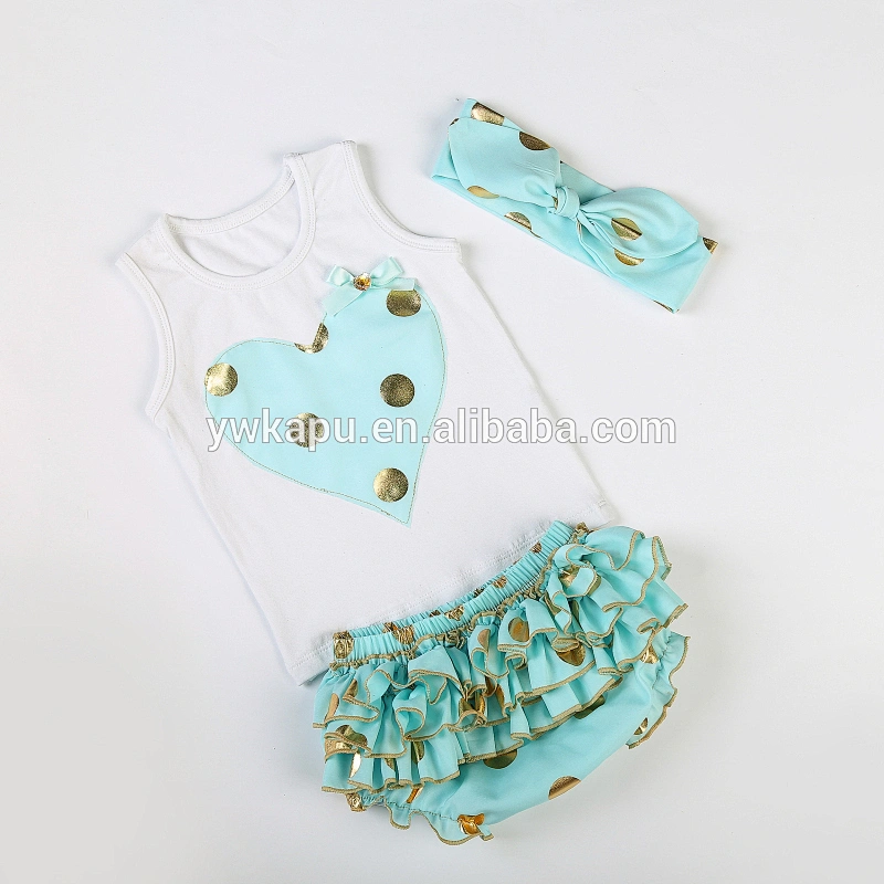 2018 boutique outfit sets with lovely dot baby outfit for toddler baby boutique clothing