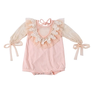 Newborn Baby Boutique Clothing Baby Lace Romper
