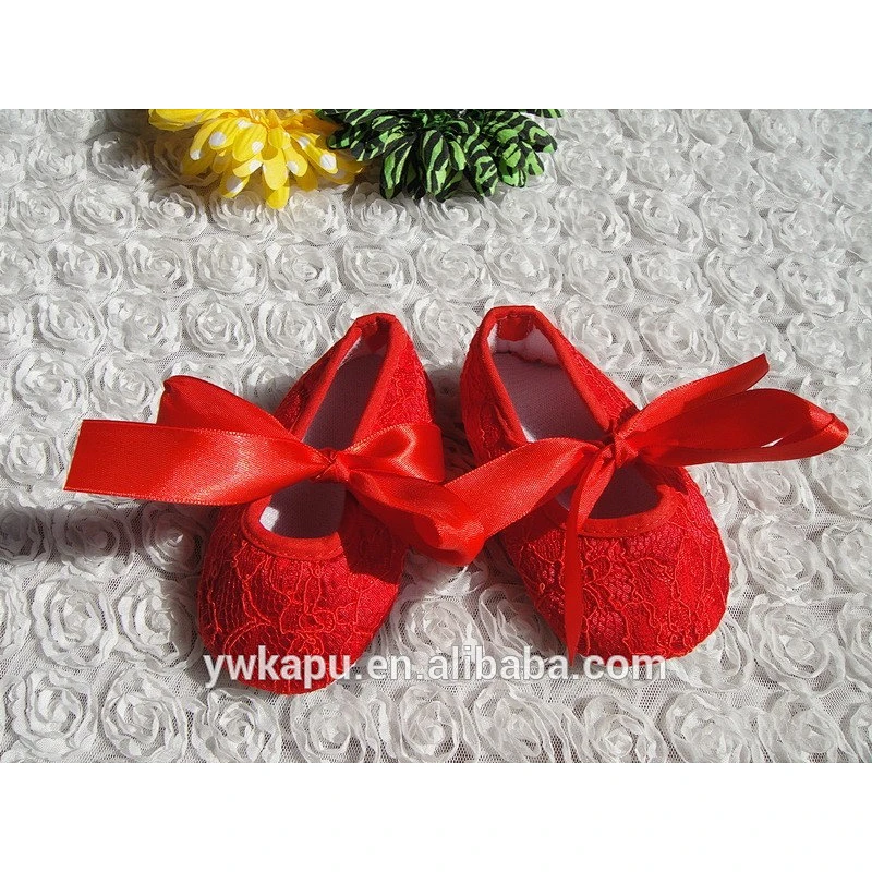 Wholesale newborn new design best price baby satin shoes in stock
