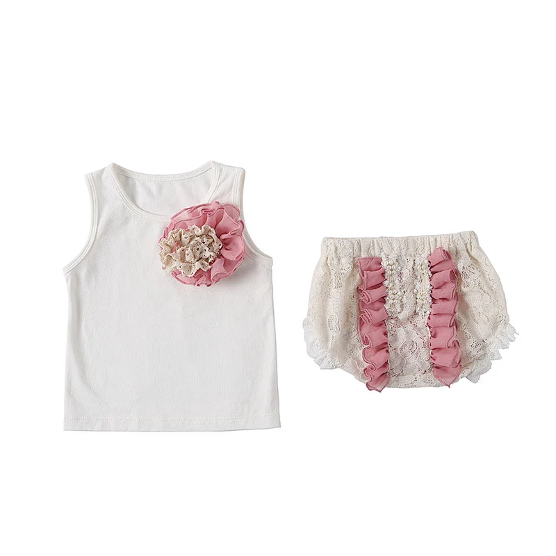 New arrival fashion cotton summer pattern kids baby girls 2 PCs newborn sets