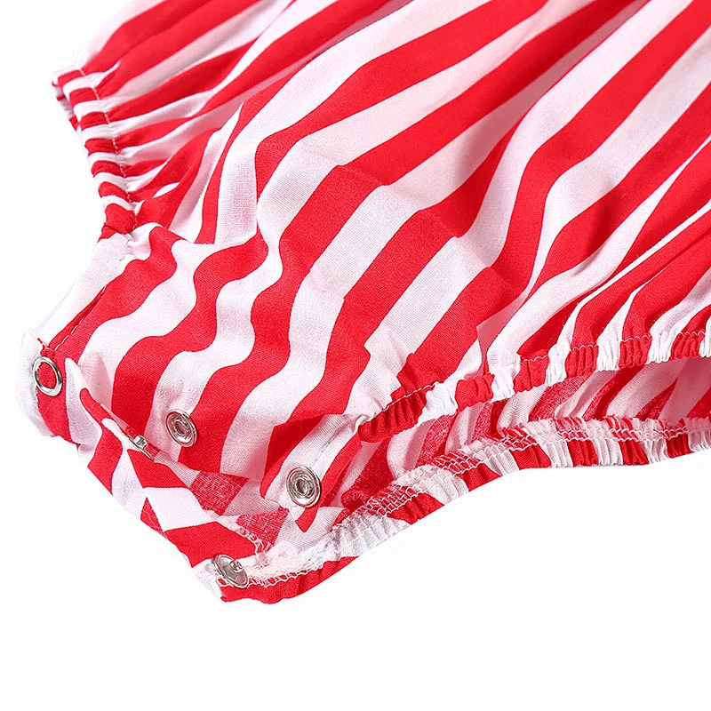 Top Quality Boutique Kids Cotton Sleeveless  4th of July Outfits  Baby Clothes Romper For Girl