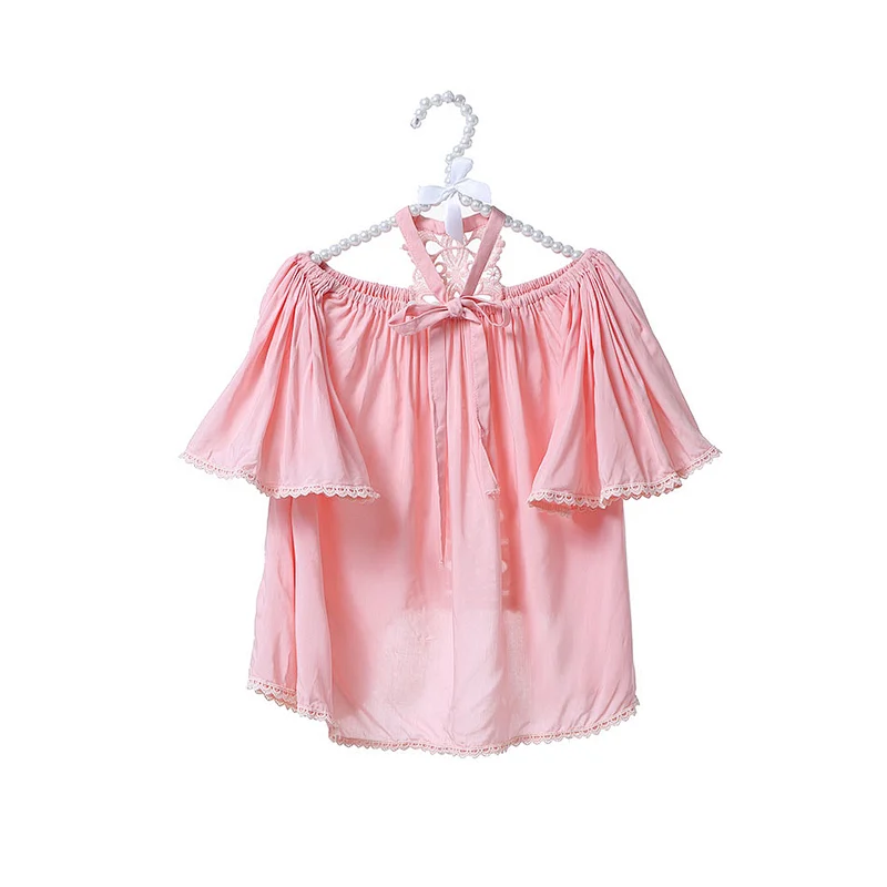 High Quality Summer Baby Girl's Off Shoulder Cotton  Tunic Top T-shirt