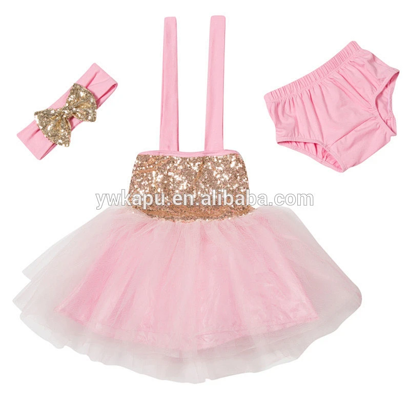 Wholesale multicolor sequin baby romper tutu sets with headband baby sequin dress