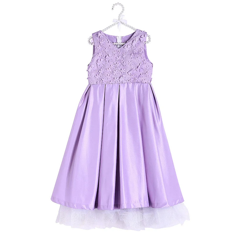 2018 high quality girl boutique clothing elegant summer flower girl dress