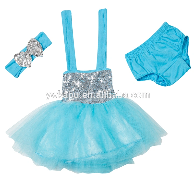 Wholesale multicolor sequin baby romper tutu sets with headband baby sequin dress