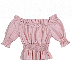 New Model Children's Tunic Top Wholesale Plain Color Toddler Girl Tops
