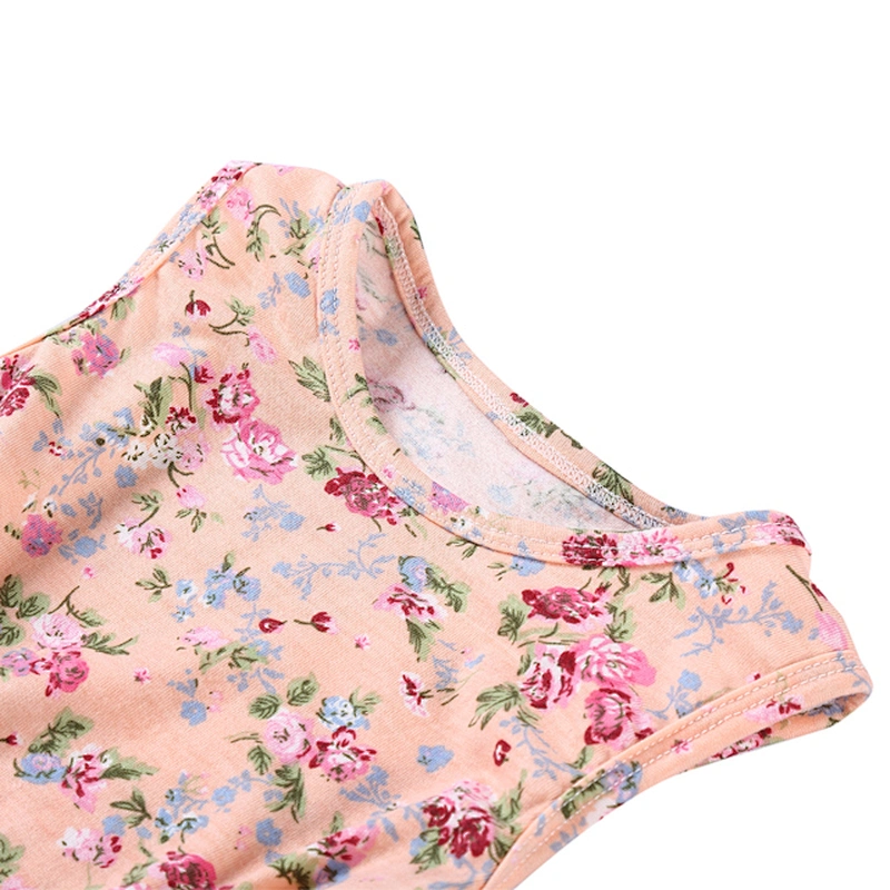 Hot Sale Floral Pompom Baby Romper set with headband