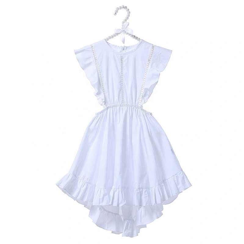 Fashionable Kids Baby Plain Pink Lace Flower Girl Dress