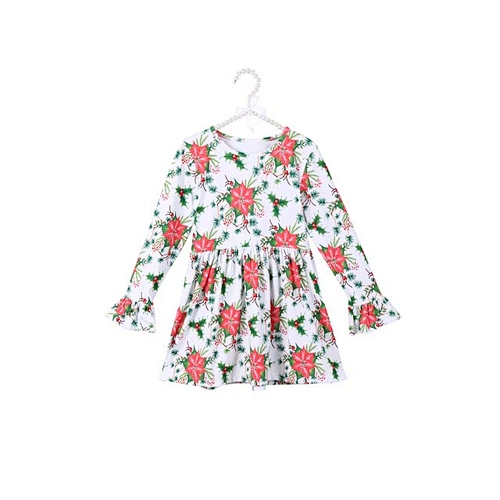 Factory Outlet Kids Christmas Costumes Girl A-Line Floral Dress