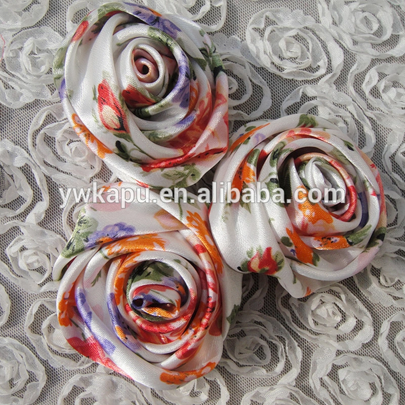 Wholesale satin silk flowers, 6cm handmade rose satin fabric satin ribbon decorative flowers & wreaths alibaba express