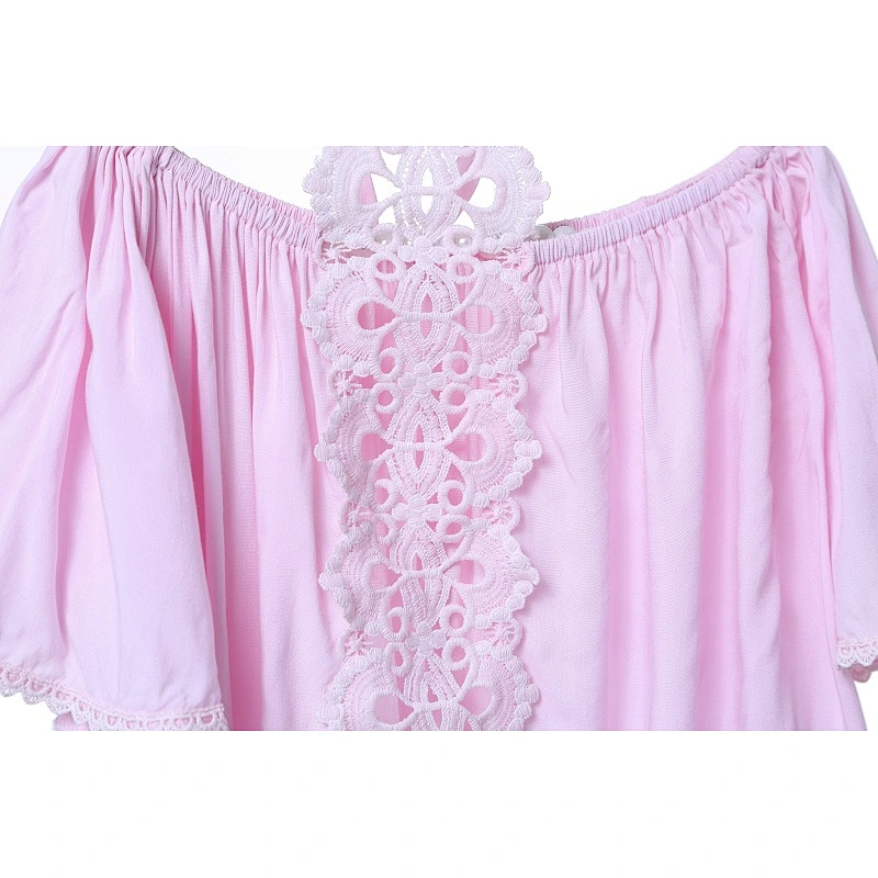New design white lace off shoulder baby shirt for kids
