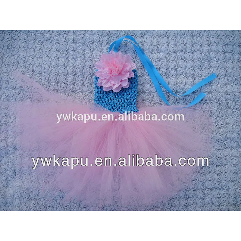 New arrival baby crochet top tutu tutu dress fabric tutu dress cutting in stock