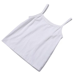 KAPU stylish white kid sleeveless  babi girls summer tank  kid top 2pcs outfit