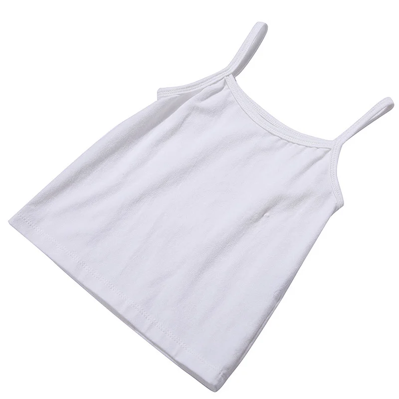 KAPU stylish white kid sleeveless  babi girls summer tank  kid top 2pcs outfit
