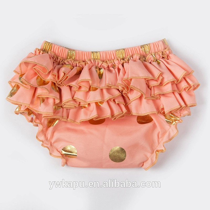 New baby ruffles satin panties newborn ruffle diaper cover bloomers for kids