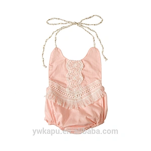 Newborn Baby Girl Kids Jumpsuit 2018 New Boutique Bubble Design Romper With Lace Design
