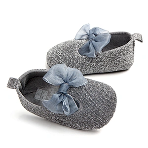 Newborn Baby Moccasin Prewaker Shoes Shiny Princess Toddler Shoes For Girl