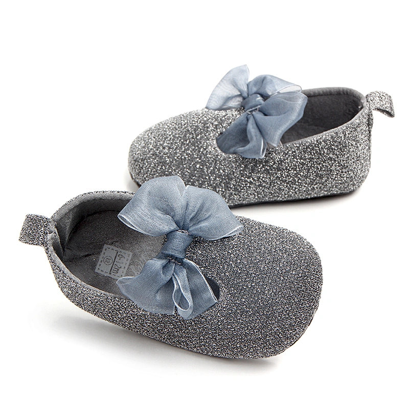Newborn Baby Moccasin Prewaker Shoes Shiny Princess Toddler Shoes For Girl