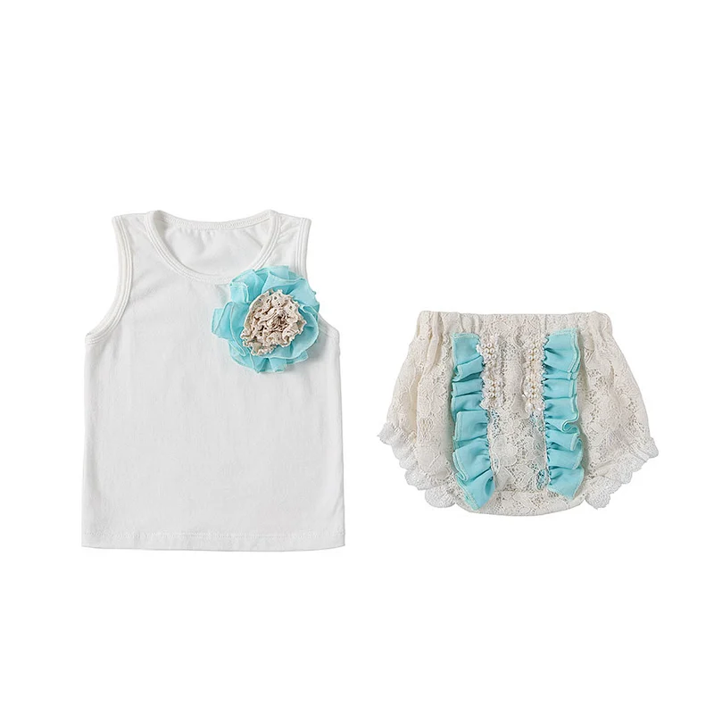 New arrival fashion cotton summer pattern kids baby girls 2 PCs newborn sets