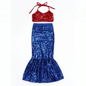 2018 Latest Design Baby Girls Swimwear Bikini Set Sequin Clothing Wholesale Mermaid Outfit