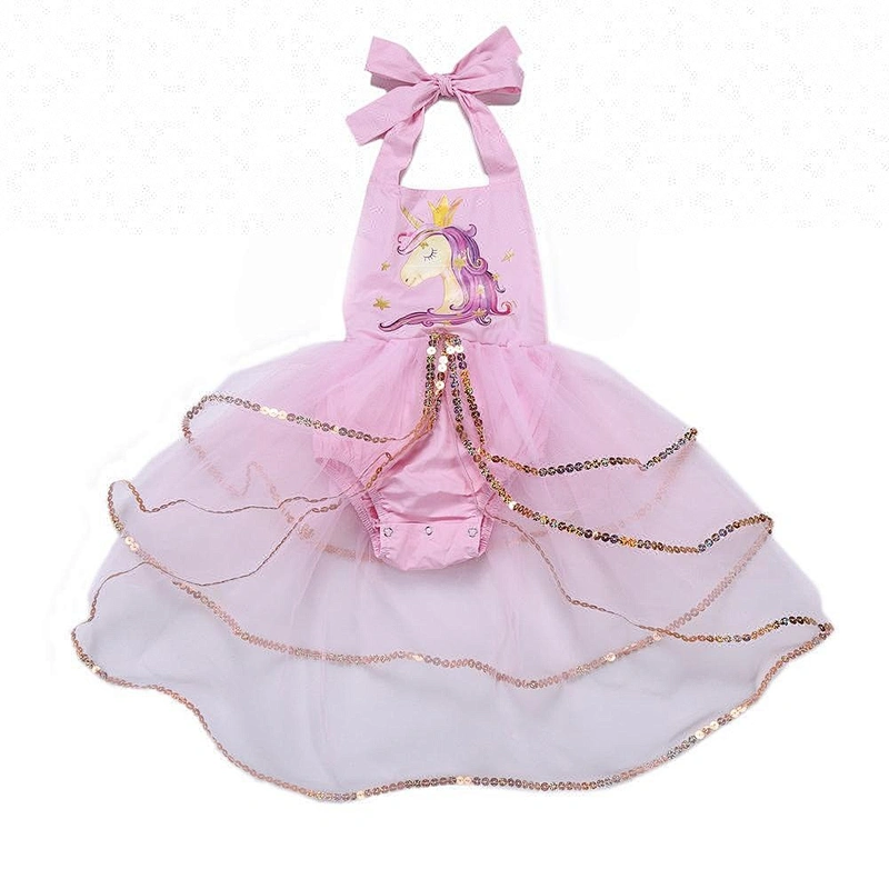 2018 Baby Clothes Romper Summer Baby Wholesale Fancy Unicorn Design baby tutu romper