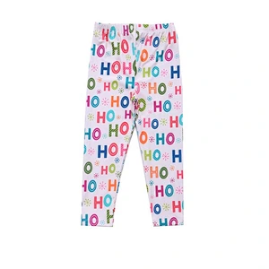 Colorful Kids Girls Leggings with Letters Print for 2018 Christmas